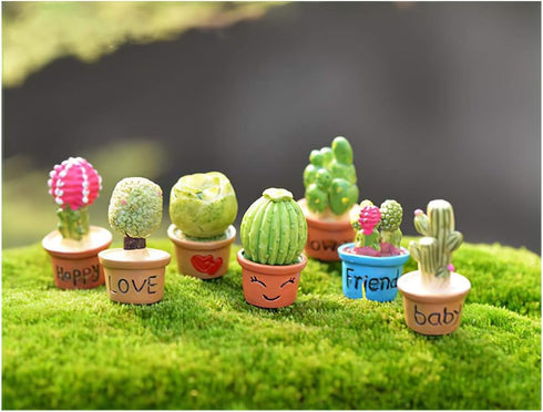 7 in 1 Dollhouse Decoration Plant Pots Miniature Green Potted Miniature Bonsai Model Dollhouse Accessories Decor,1 12 Scale Doll House Miniature P...