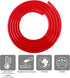 Beer CO2 Gas Line Kit - 10ft PVC CO2 Tubing Hose & 4PCS Stainless Steel Hose Clamp Solid Red Non-toxic Odorless Bendable Keg CO2 Line for 5/16’’ B...