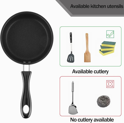 Home Kitchen Small Frying Pan, Small Frying Pan With Nonstick Coating Induction Stove Non-stick Frying Pan Portable Frying Pan With Handle Suitabl...