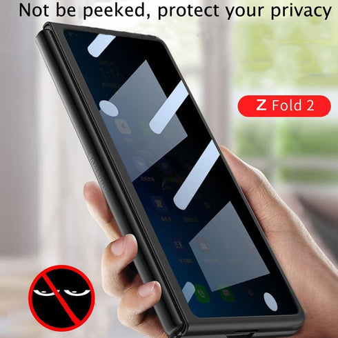 2 Pack Privacy Tempered Glass Designed for Samsung Galaxy Z Fold 2, Anti-peep Scratch Resistant Screen Protector Tempered Glass Suit for Z Fold 2 ...