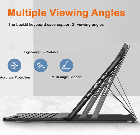 Keyboard Case for Galaxy Tab S9/S8/S7 11 Inch 2023/2022, Bluetooth Wireless Keyboard Cover for Samsung Tablet S9 FE with Pencil Holder SM-X700/X70...