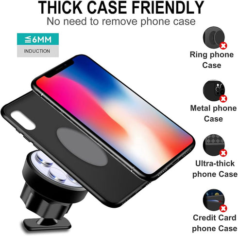 Car Phone Holder for Toyota C-HR, Magnetic Mount, Compatible with iPhone, Samsung, HTC One, 1.69 in Wide, No Tools Needed......