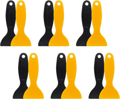 12pcs Plastic Spatula Scraper, Plastic Putty Scraper Air Bubble Remover, Paint Spatula Scraper Cleaner, Resin Print Scraper Sticker Installation T...
