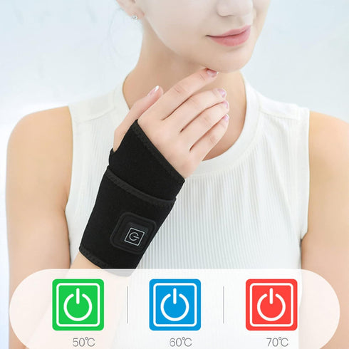 USB Heated Hand Wrist Brace Strap Support Brace Carpal Tunnel Wrist Brace Hand Support Wrist Support for Arthritis Tendinitis, Joint Pain Relief S...