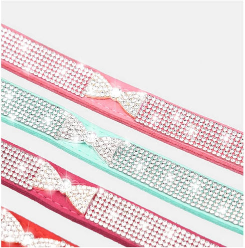 Rhinestone Dog Collar, Cute Soft Fancy Bling Diamond Pretty Jewel Sparkly Puppy Cat Pet Collar for XS Small Medium Large XL XXL, Crown Black XS...