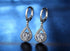 Harlorki 925 Silver Plated Cubic Zirconia Shiny Teardrop Rhinestone Pendent Necklace Dangle Earrings Jewelry Set for Women Lady...