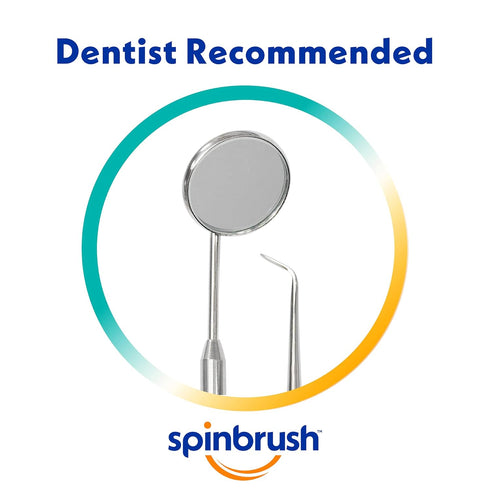 Spinbrush Pro Whiten Battery-Powered Electric Toothbrush Value Pack, Medium Bristles, Batteries Included, 1 Brush & 1 Replacement Head...