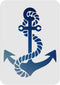 FINGERINSPIRE Anchor Stencil Template 8.3x11.7 inch Nautical Theme Painting Stencil Plastic Anchor Rope Pattern Stencil Reusable Ocean Theme Stenc...