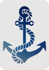 FINGERINSPIRE Anchor Stencil Template 8.3x11.7 inch Nautical Theme Painting Stencil Plastic Anchor Rope Pattern Stencil Reusable Ocean Theme Stenc...