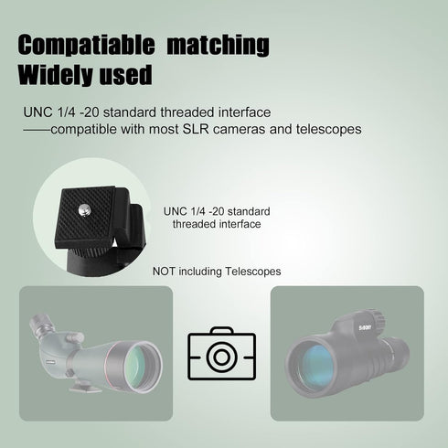 SVBONY SV126 Car Window Mount Adjustable Vehicle Clamp Mount Compact for Spotting Scope Monocular Binocular Telescope SLR Camera with Mounting Thr...
