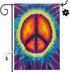 12X18 Garden Flag,Gesmatic Peace Garden Flag Christmas Garden Flag Abstract Peace Sign Design Tie Dye Garden Flag Décor Farmhouse Burlap Yard Outd...