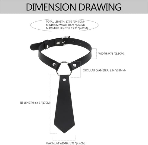 Gothic Leather Choker Necklace With Tie for Women, Adjustable Collar Neckband Choker Necklace for Halloween Cosplay Party...