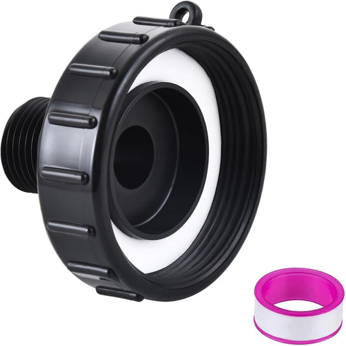 275 330 IBC Tote Adapter, Food Grade IBC Drain Adapter,Water Hose Male Adapter for Garden Hose,2.44”Fine Thread ×3/4”Male G Hose...