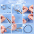PH PandaHall 700pcs DIY Jewelry Making Supplies Kit Bracelet Findings Kit with Stainless Steel Wire 10m, Stainless Steel Wire Hand Beaded Set for ...