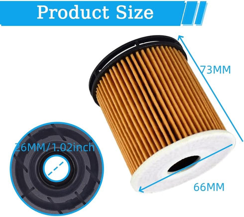 26350-2M000 Engine Oil Filter with Seals Pack Compatible with Hyundai Accent 2020-2022, Hyundai Elantra 2021-2022, Kia K5 2021-2020, Kia Rio 2021-...