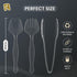 18 Pcs Clear Plastic Serving Utensils - 6 Clear Plastic Serving Spoons - 6 Clear Plastic Tongs For Serving - 6 Plastic Serving Forks - Heavy Duty ...
