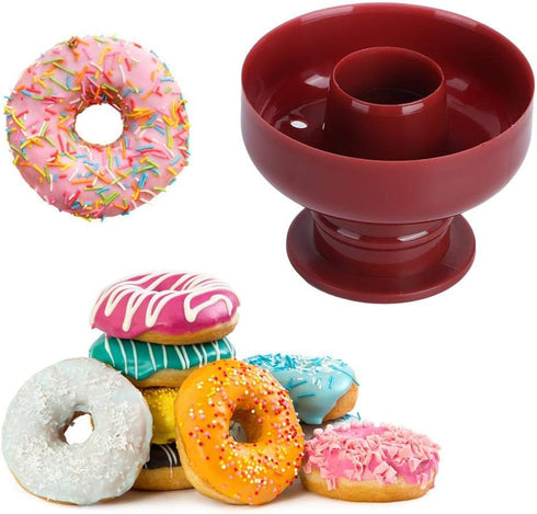 Haofy Donut Cutters, 5 Pieces Round Baking Pan Baking Doughnut Moulds DIY Cookie Cutters Kitchen Bakeware for Making Doughnuts Cakes Bread Biscuit...