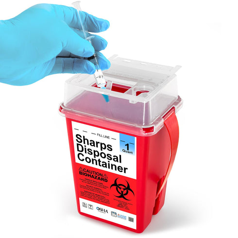 Sharps Container, Sharps Containers for Home Use, Needle Disposal Containers, Sharps Disposal Container, Biohazard Containers, Small Sharps Contai...
