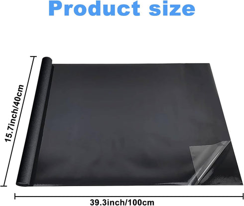 Rainmae 15.7" x 39.3" Aquarium Background, Premium Static Cling Black Fish Tank Background, Fish Backdrop for Aquarium Wallpaper, Vinyl Aquarium P...