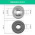 3 Sets Flange Nuts M10 Thread Hex Flanged Locknut Locking Stop Fastener Nut for 100 Type Angle Grinder Diamond Disc Grinding Disc Silver...