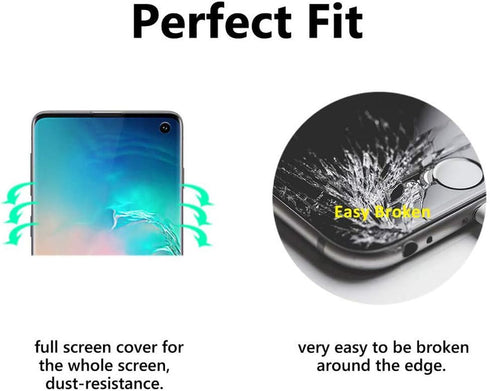 Galaxy S10 Plus Privacy Screen Protector, Self Healing Support Fingerprint Unlocking Full Coverage Flexible Film, 2-Way Anti Spy Nano Shield for S...