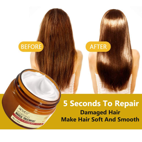 Magical Keratin Hair Treatment Mask, 2pcs Advanced Molecular Hair Roots Professtional Hair Conditioner, 5 Seconds to Restore Soft Hair, Deep Suita...