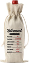 PKW 1Pcs Funny Retirement Wine Bag, Retirement Gift for Woman Men Wine Bag, Retirement Weekly Schedule Wine Bag, Retirement Gifts for Teachers Cow...
