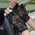 DreamHigh Women Wrist Length Lace Half Finger Gloves...