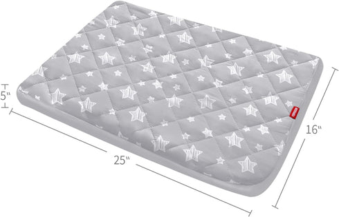 Dog Bed Covers Replacement Washable Pet Hair Easy to Remove, Waterproof Dog Bed Covers Noiseless Quilted, Pet Bed Cover Lovely Grey Star Print, Pu...