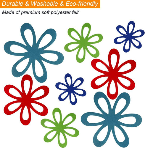 BYKITCHEN Felt Pan Separators, Set of 20 & 4 Different Sizes, Flower Glass Bowl Dish Separator Protectors for Stacking and Protecting Glassware, C...