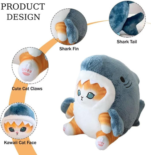 Whale Shark Plush Baby Cat Shark Stuffed Animal Plushies Doll,13" Cat Shark Plush Toy Soft Christmas & Birthday for Girls,Kids,Girlfriend (Shark C...
