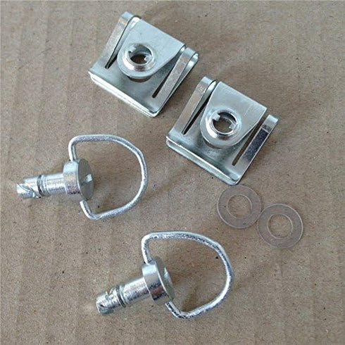 HTTMT MT278-CD 15mm Chrome Quick Release Fasteners Fairing Bolts Studs Quarter Turn + Clips...