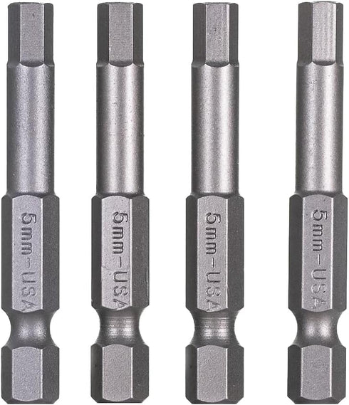 Mayhew Tools 19462-4 Metric Hex Power Bit, 5mm x 2", 4-Pack...