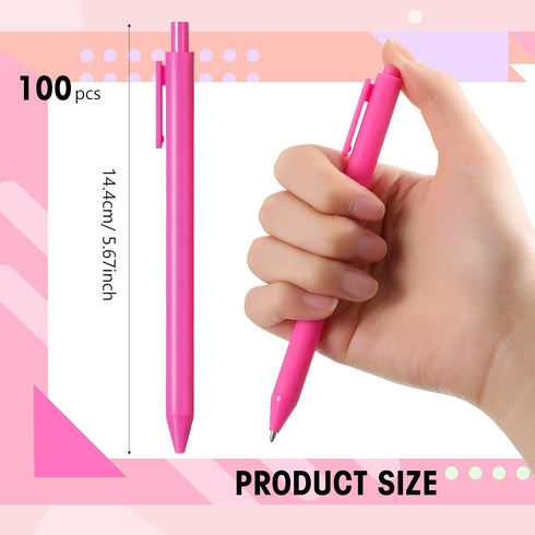 Fulmoon 50 Pcs Ballpoint Pens Bulk Retractable Comfortable Writing Pens Cute Back to School Supplies in Medium Point 1.0 mm for Teacher Student Br...