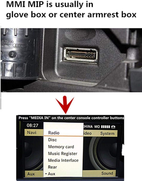 Car Audio Charging Adapter Cord Compatible with Apple iPhone 12 11 Xs Max XR X 8 7 6 for Audi A3/A4/A5/A6/A8/S4/S6/S8/TT, AMI MMI MDI Aux Interfac...