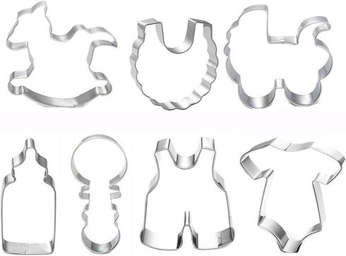 Baby Shower Theme Buggy Rocking Horse Bottle Cookie Cutter (7 Piece Set)...