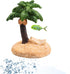 Fish Tank Coconut Tree Decoration, Aquarium Coastal Aquascape Decoration, Exquisite Aquarium Decoration, Fish's Best Friend.Green...