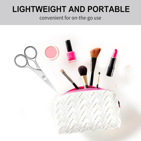 Small Scissors, Eyebrow Scissors, Nose Hair Scissors, Professional Grooming Scissors for Hair, Eyelashes, Nose, Eyebrow Trimming, Mustache. Round ...