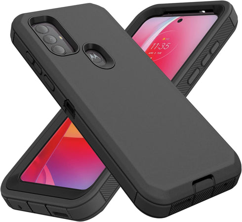 for Motorola Moto G Play 2023 Case, Heavy Duty Defender Case Shockproof Dustproof Protection 3 in 1 Rugged Phone Cover for Moto G Play 2023/ Moto ...