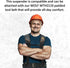 WOLF WTH2115 Padded 4-point Suspenders for Tool Work Belt | Universal Breathable Comfort Lightweight | Contractors Handyman | Pain Stress Relief W...