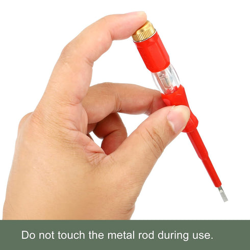 YOKIVE 2 Pcs Voltage Circuit Tester, 3mm Slotted Screwdriver, Great for Office, Art, Home, Daily Use (AC 100-500V, Red)...