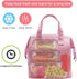 Mziart Insulated Lunch Bag Simple Bento Cooler Bag Lunch Tote Bag for Lunch Box for Women Men Adult Picnic Working Hiking Beach (Pink)...