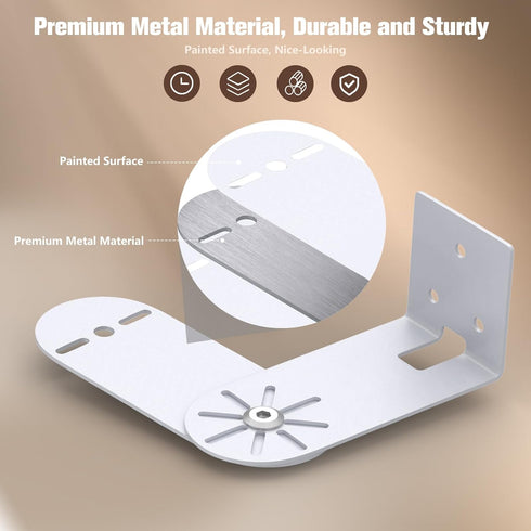 2Pack Metal Corner Wall Mount Compatible with Google Nest Cam Outdoor or Indoor/Battery or Wired-2nd Generation, 300° Rotation Adjustable Bracket ...