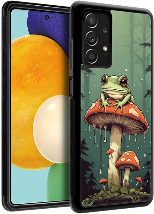 Compatible with for Samsung Galaxy A32 5G,Cute Frog Mushroom Forest Phone Case Dustproof Full-Body for Girl Women Case for Samsung Galaxy A32 5G...