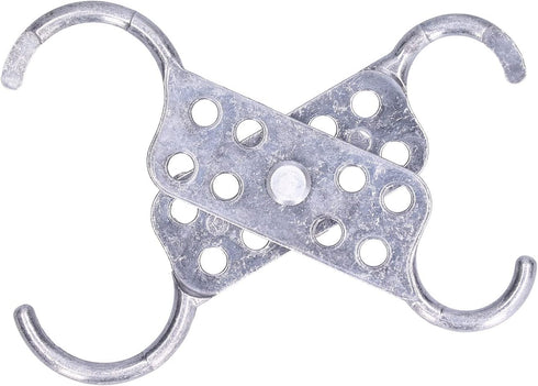 Fafeicy Lockout Tagout Hasp, 8 Hole Design Fireproof Flower Safety Double Head Aluminum Buckle Lock for Industry Oil Gas Chemical Industry Electri...