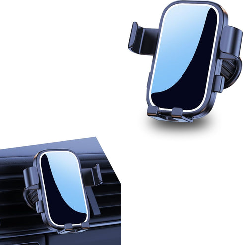 1 PC Car Mobile Phone Holder, 360-degree Rotation Intelligent Gravity Sensing Design Telescopic Spiral Clip A/C Outlet Navigation Holder, Auxiliar...