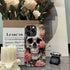 Compatible with iPhone 14 Pro Case, Skull Red Flowers Pattern Print Phone Case Durable Fashion Funny Liquid Silicone Case Soft Anti-Scratch Shockp...