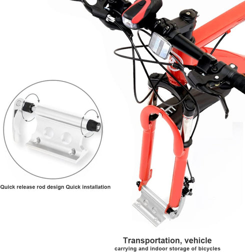 Versatile Alloy Quick Release Fork Mount Bicycle Block Car Rack Carrier Holders Road Bike Rack Front Fork Stand Holder for Car Truck Pickup Bed St...