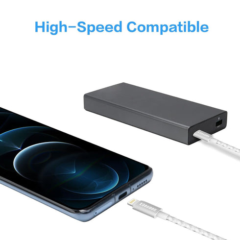 COSOOS 2 Short USB-C to iPhone Cables, 10in/26cm Nylon Braided Fast Charging Syncing Power Cord Compatible for iPhone 14 Pro Max,14 Pro,14 Plus, 1...