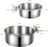 2 PCS Stainless Steel Pet Bowls Anti-Spill Metal Feeder Food and Water Feeding Bowl, Hanging Pet Cage Crate Bowl for Puppy Kennel Medium and Large...